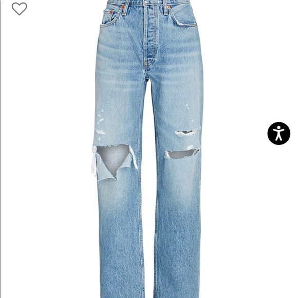 RE/DONE 90s Comfy Straight-Leg Jeans 26 NWT - Picture 2 of 2